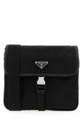 Prada Re-Nylon and Calf Leather Crossbody Bag — Black