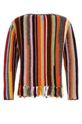 Prada Multicolor Striped Crochet Sweater — Multicolor