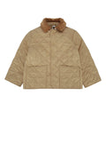 Burberry Jr Milo Quilted Jacket — Beige