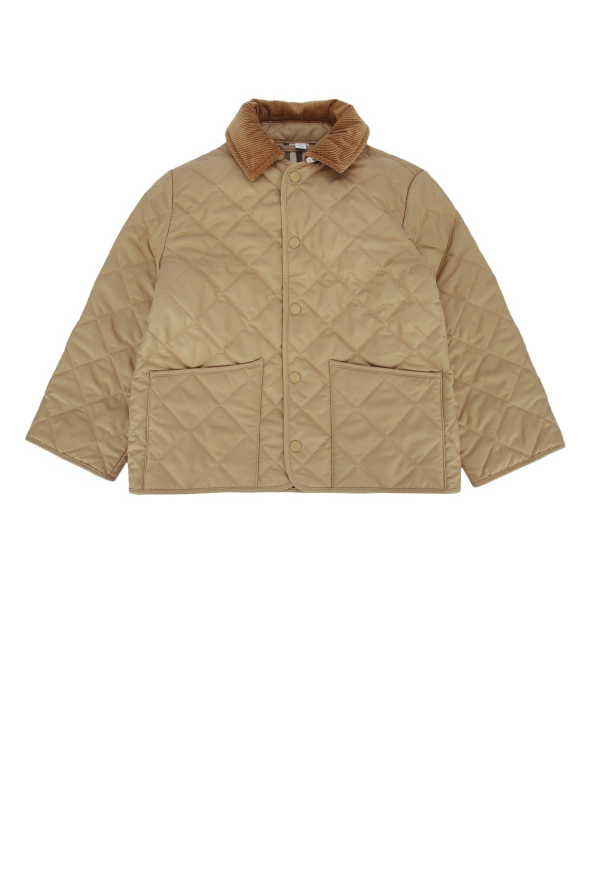 Burberry Jr Milo Quilted Jacket — Beige