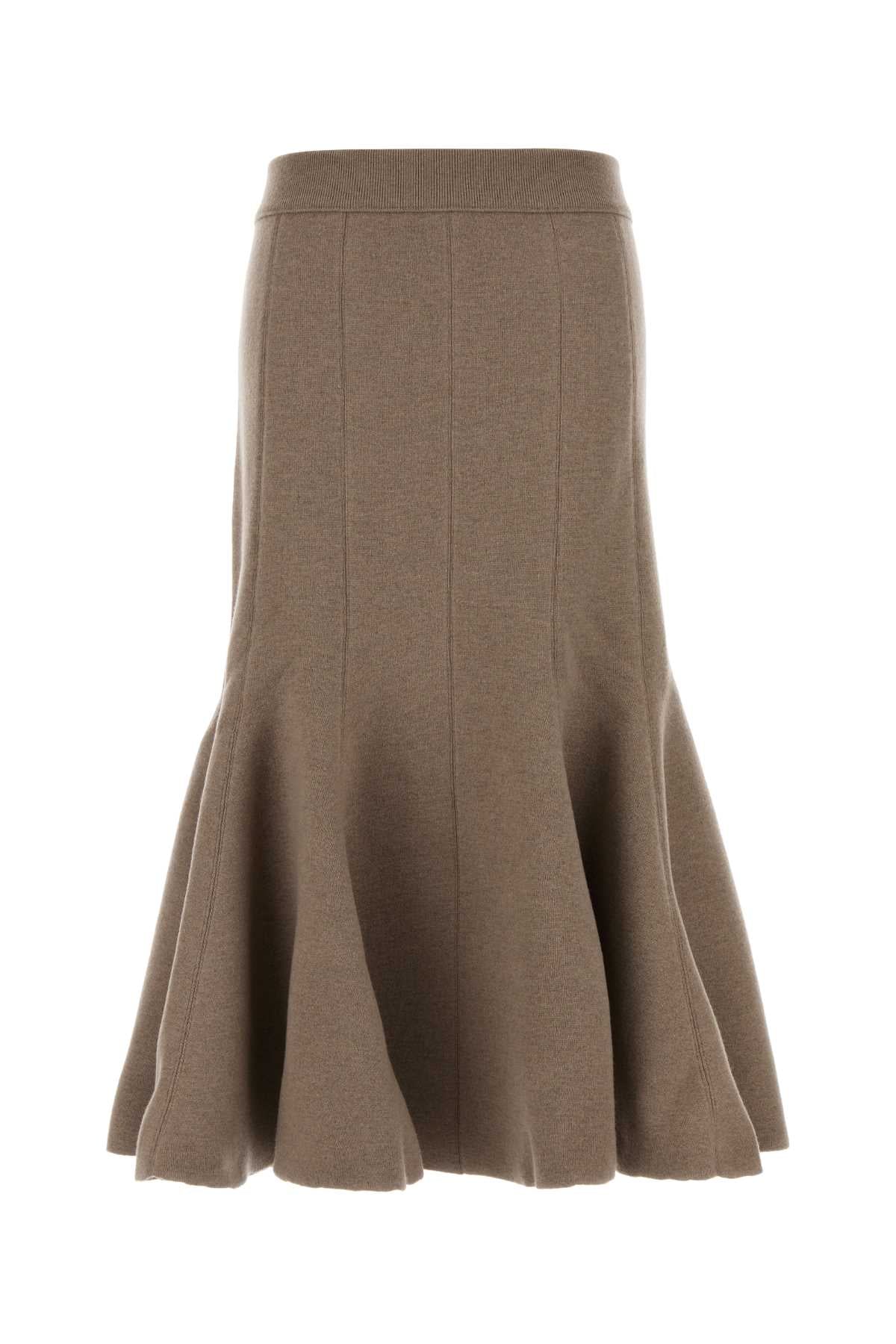 Bottega Veneta MW Compact Skirt — Beige