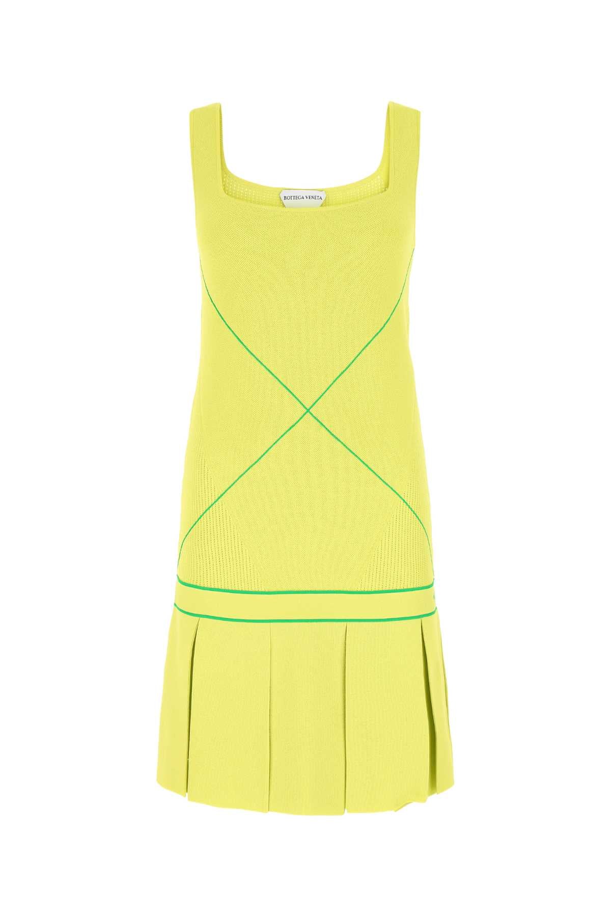 Bottega Veneta Viscose Blend Dress — Yellow
