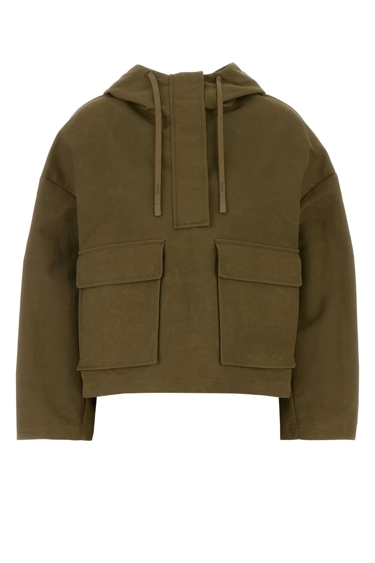 Herno Laminar Cotton Blend Jacket — Green