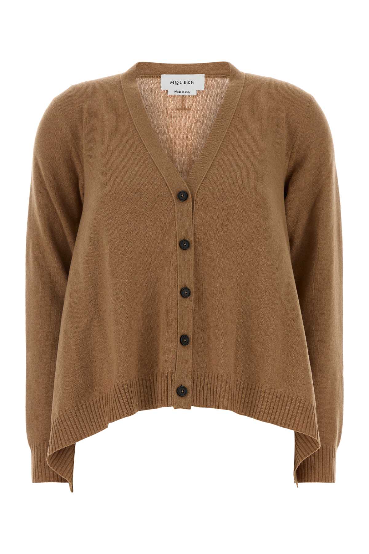 Alexander McQueen Vneck Cardigan — Beige