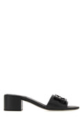Fendi Baguette Leather Mule — Black