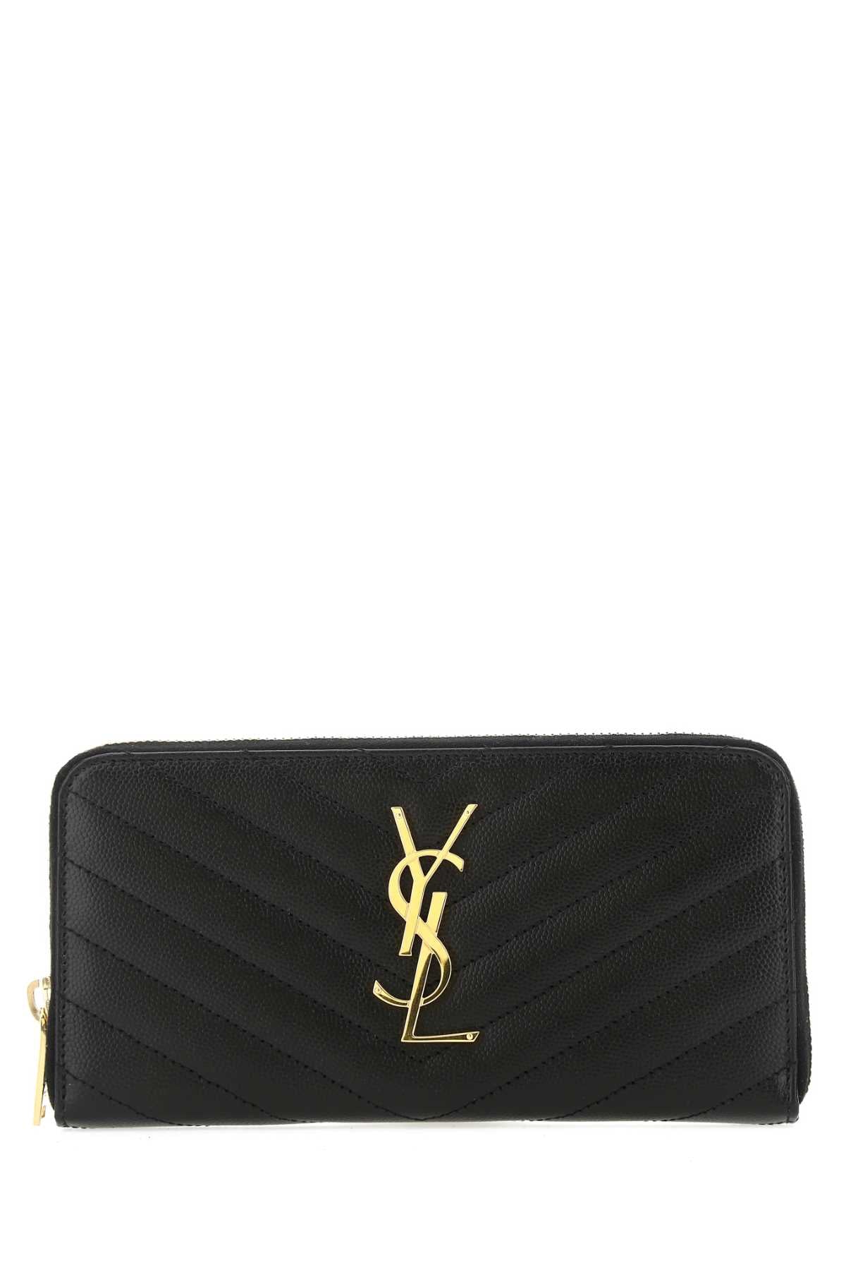 Saint Laurent Quilted Calfskin Wallet — Black