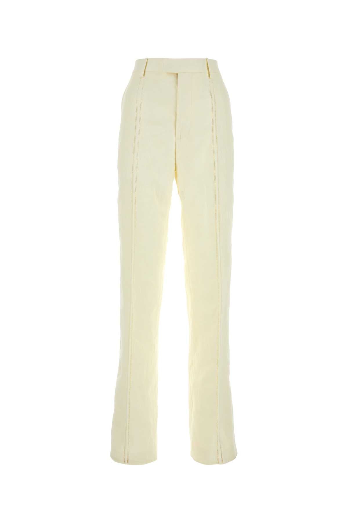 Bottega Veneta Linen Trousers — Beige