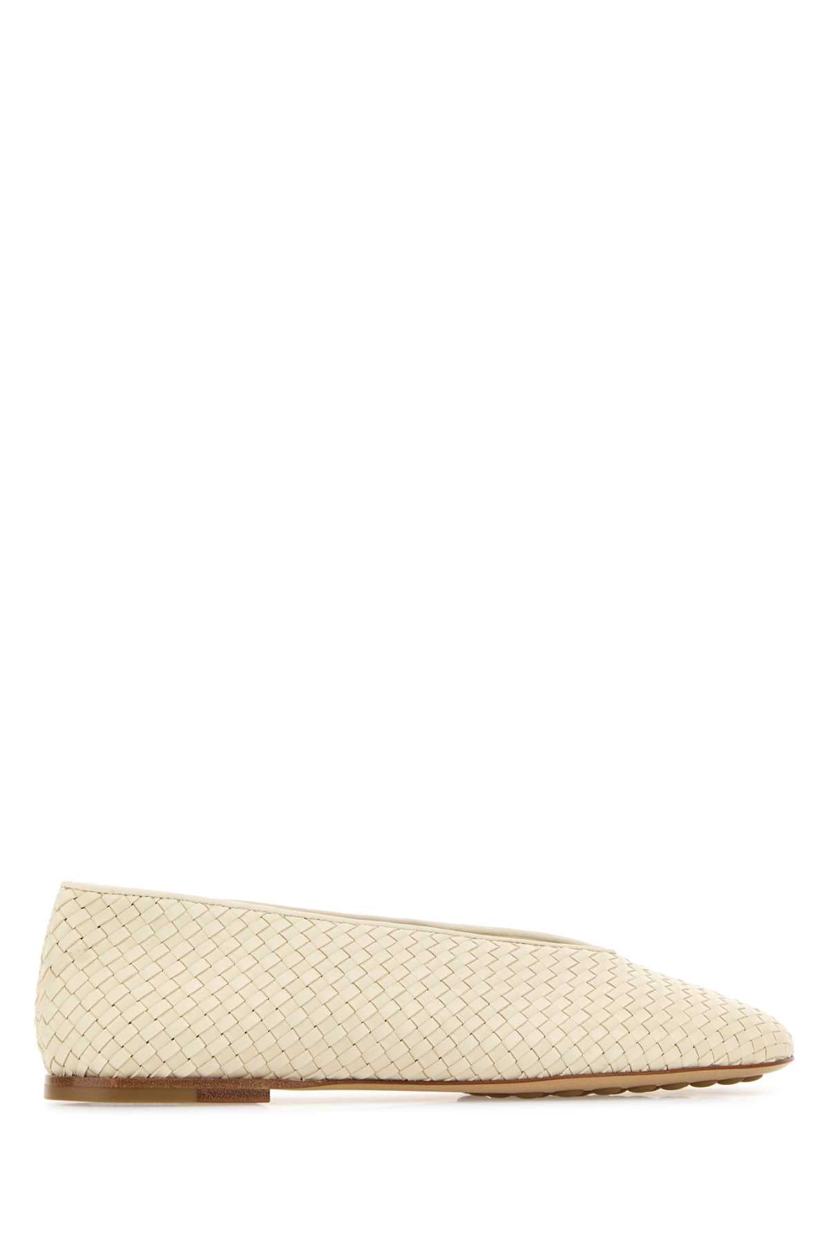 Bottega Veneta Rosa Ballerina Flat — Beige