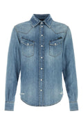 Dolce & Gabbana Denim Western Shirt — Blue