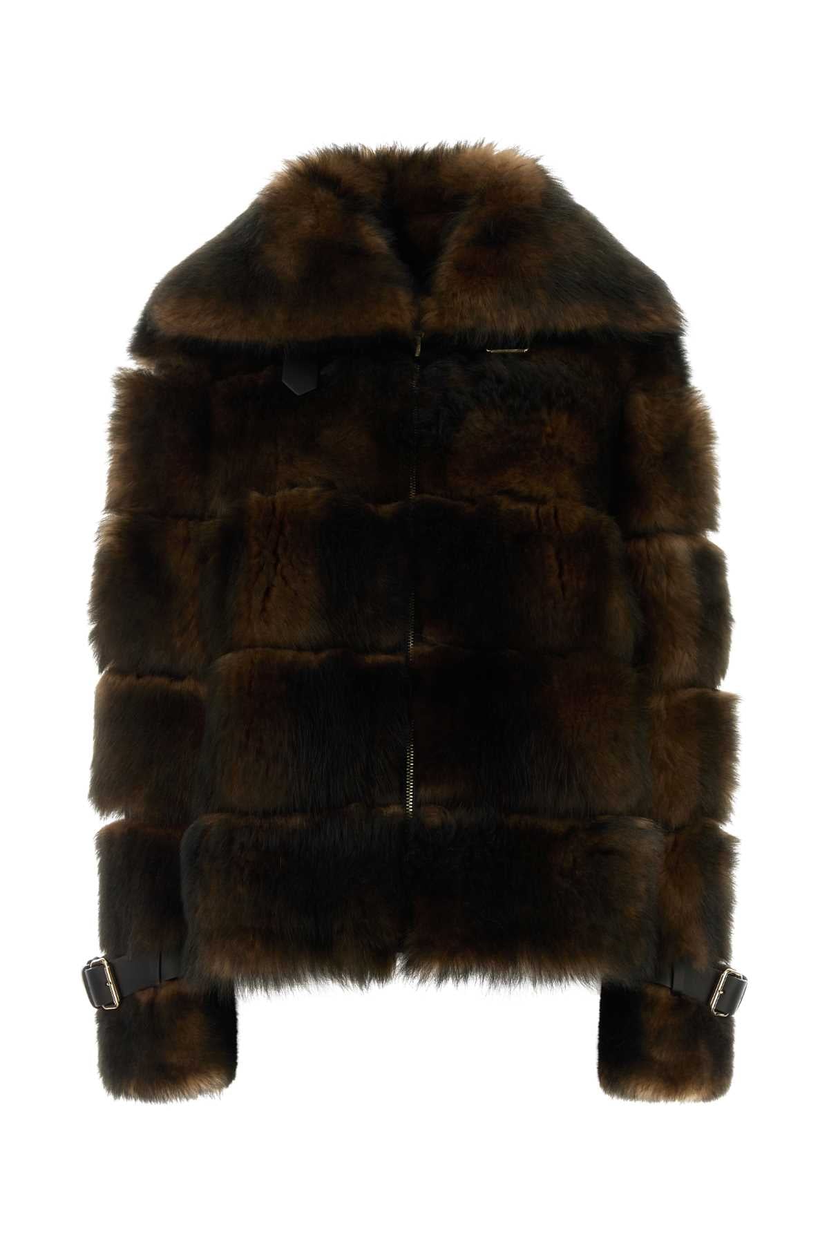 Fendi Toscano Coat — Brown