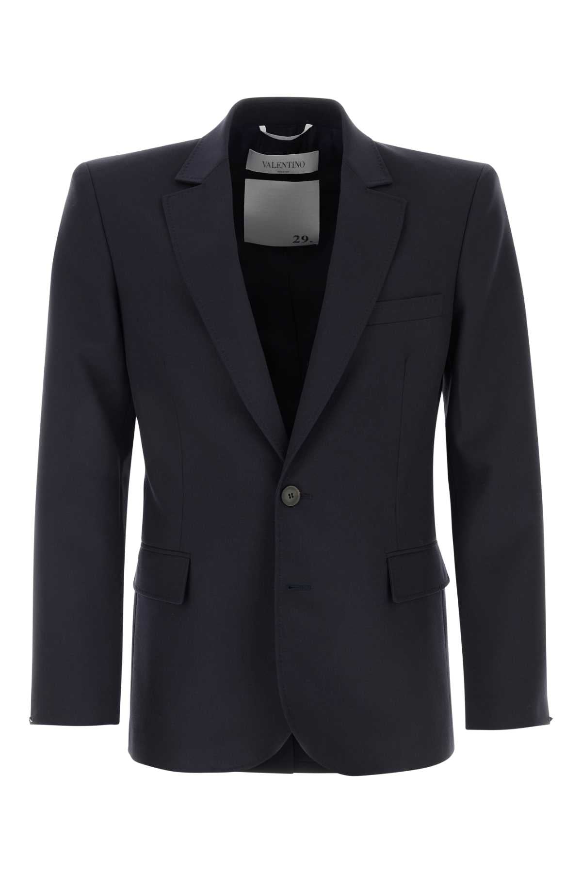 Valentino Garavani Wool Blazer — Navy