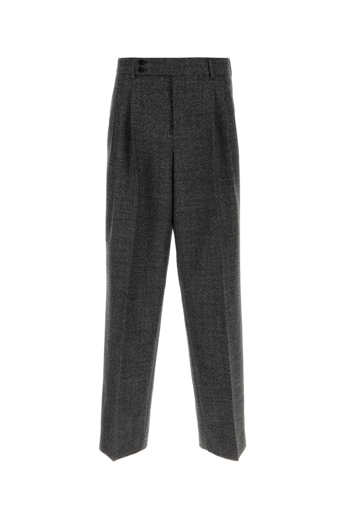 Dolce & Gabbana Two-Tone Wool Trousers — Gray