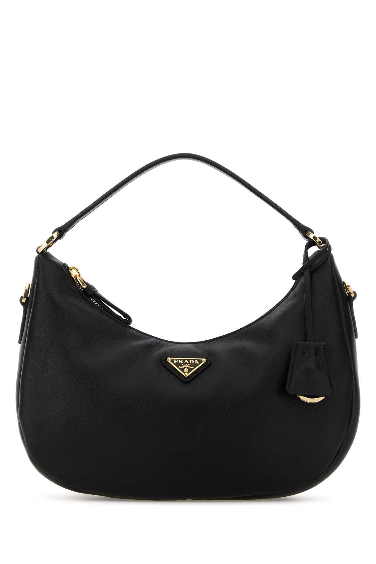Prada Calf Leather Shoulder Bag — Black