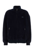 Prada Pile Bomber Jacket — Navy