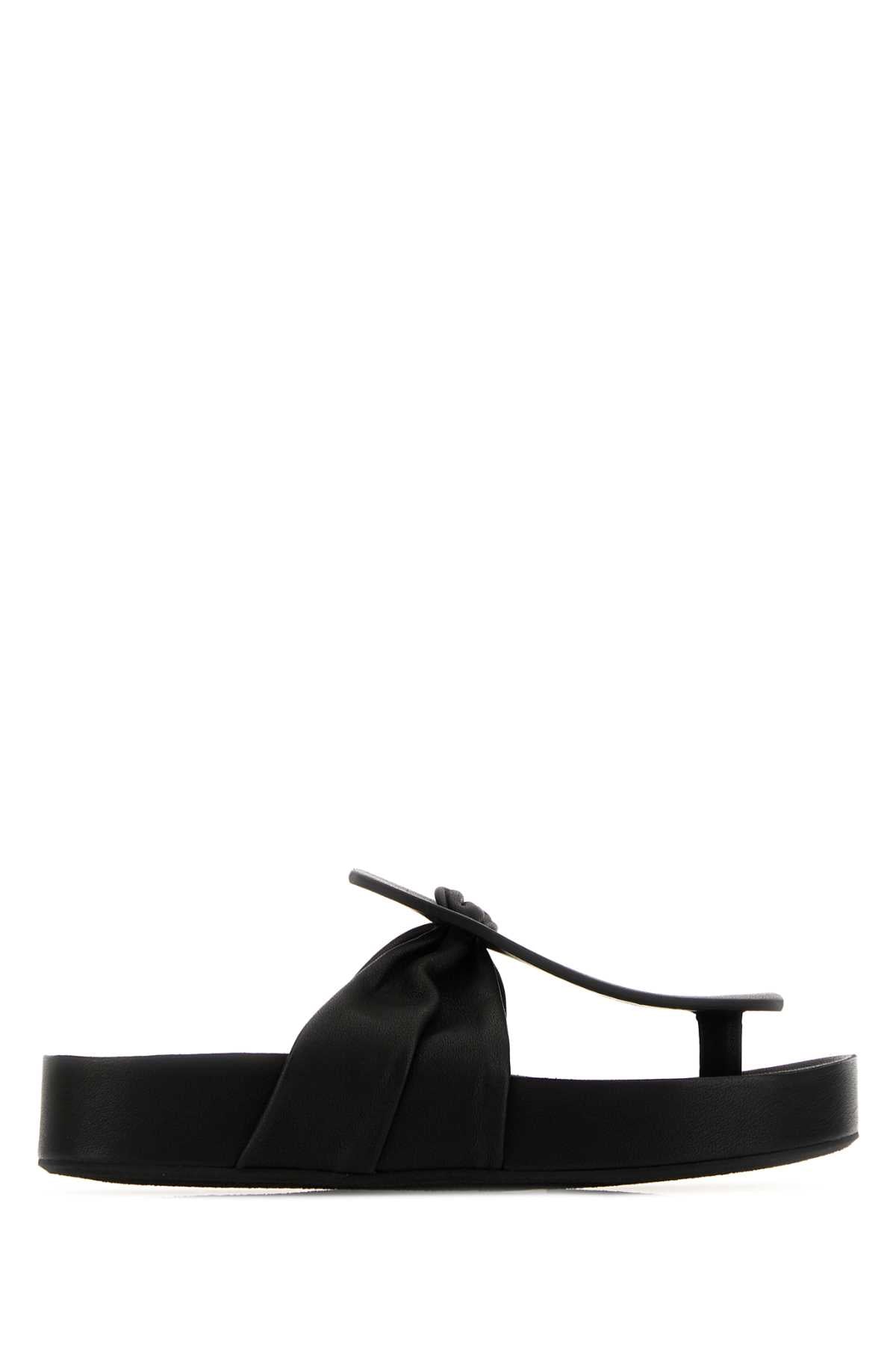 Uma Wang Fusbet Flat — Black