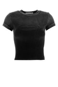 T By Alexander Wang Baby Tee T-Shirt — Black
