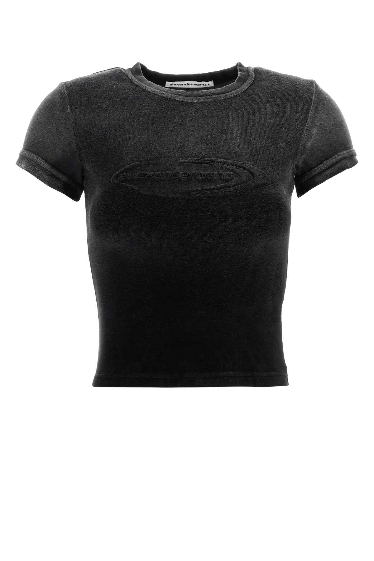 T By Alexander Wang Baby Tee T-Shirt — Black