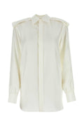 Burberry Silk Oversized Shirt — White