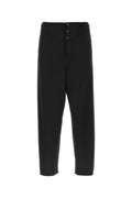 Saint Laurent Silk Satin Trousers — Black