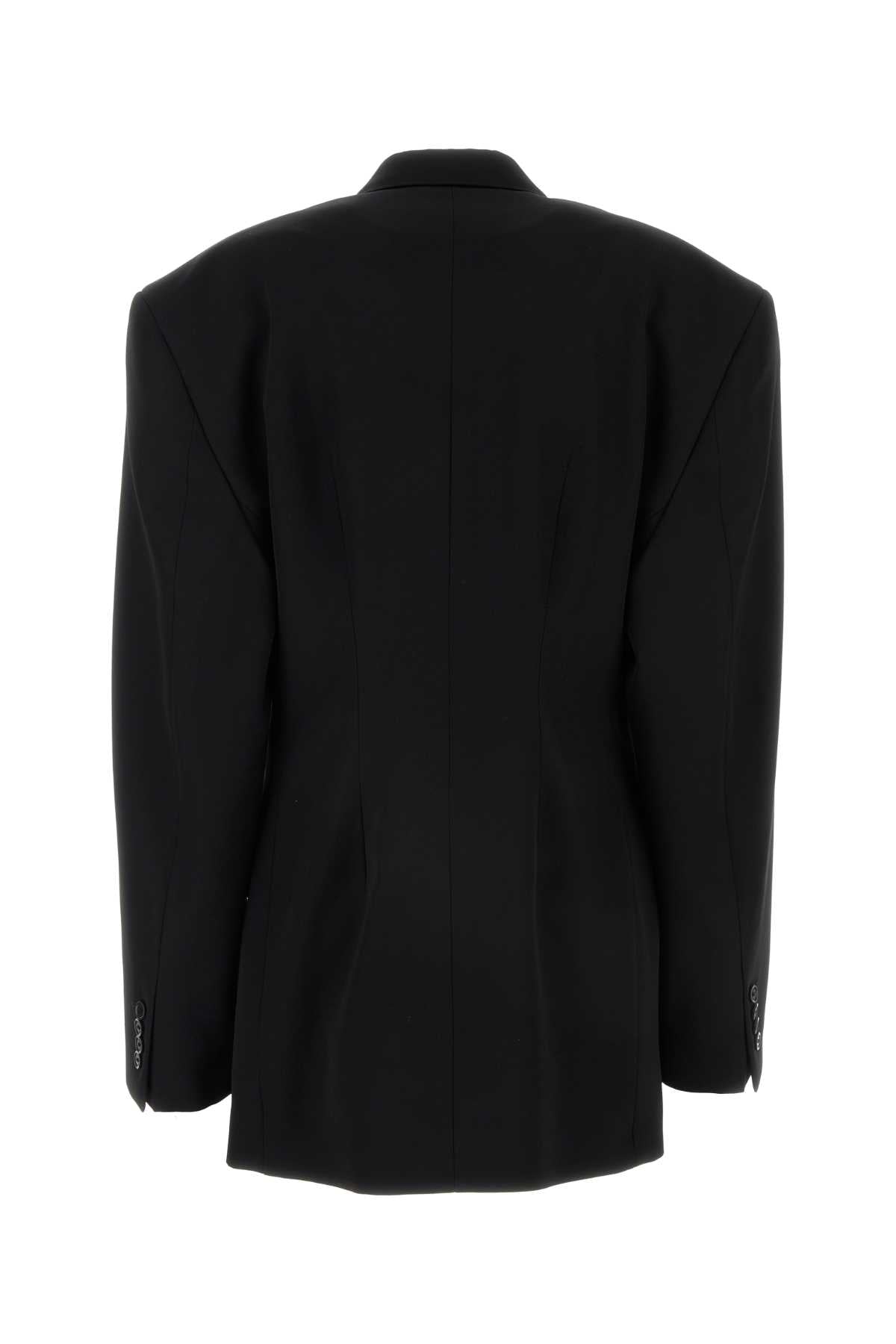 Blazer entallado Balenciaga Barathea extragrande — Negro