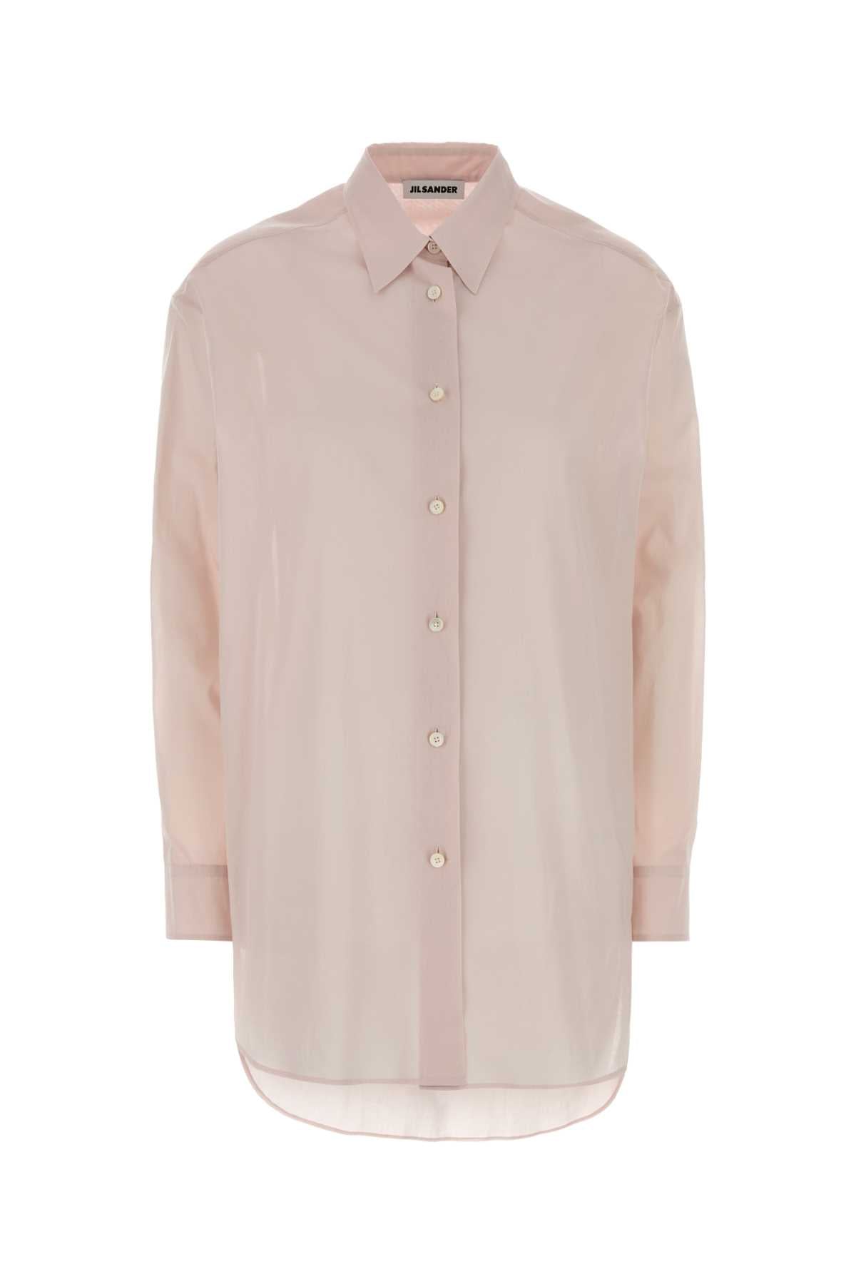 Jil Sander Lightweight Cotton Muslin Shirt — Pink