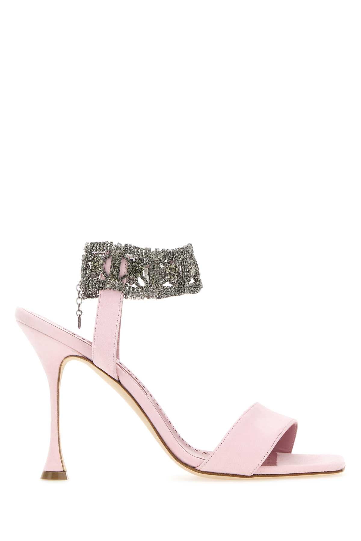 Manolo Blahnik Lierasan Heel Sandal — Pink