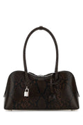Stella McCartney Python-Embossed Fabric Shoulder Bag — Brown