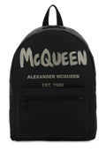 Alexander McQueen Logo-Embroidered Canvas Backpack — Black