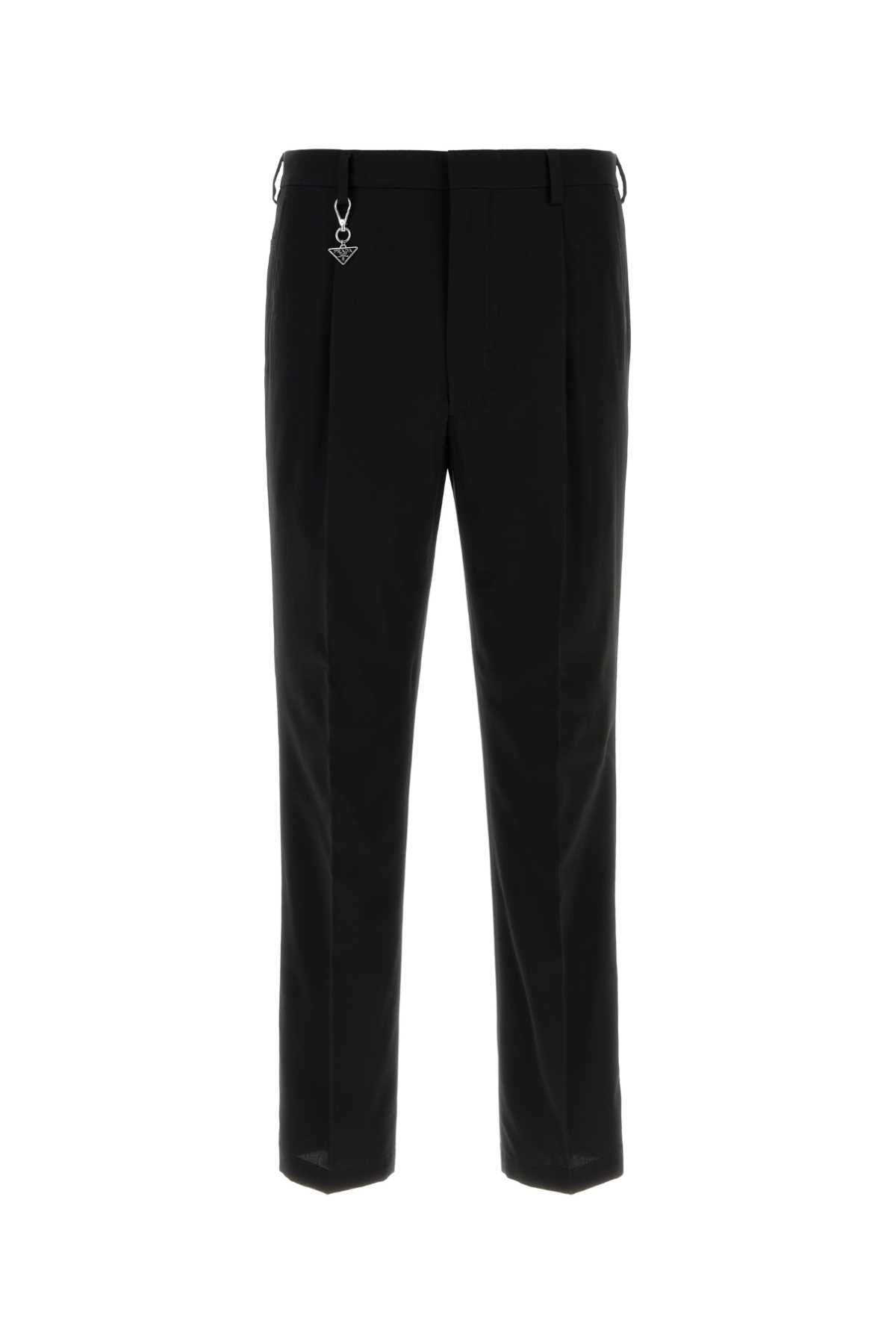 Prada Cotton Trousers — Black