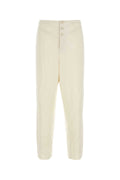 Saint Laurent Satin Trousers — Ivory