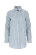 Etro Embroidered Poplin Shirt — Blue