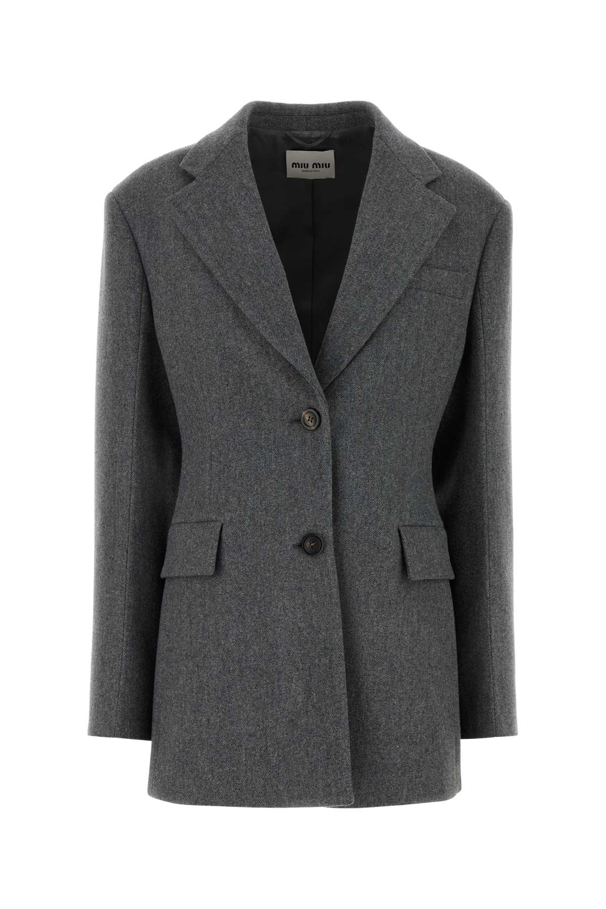 Miu Miu Wool Blazer — Gray