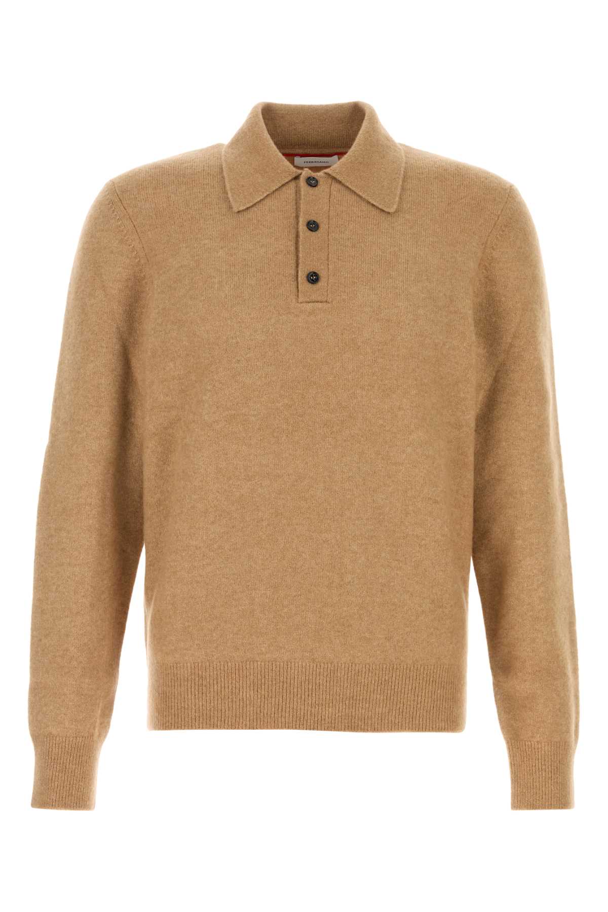 Ferragamo Wool Polo Shirt — Beige