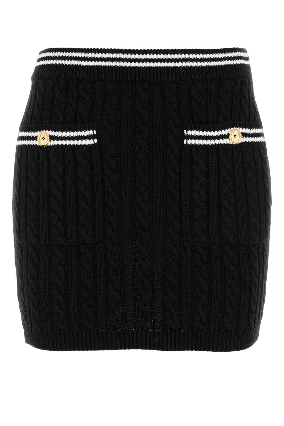 Alessandra Rich Blend Mini Skirt — Black