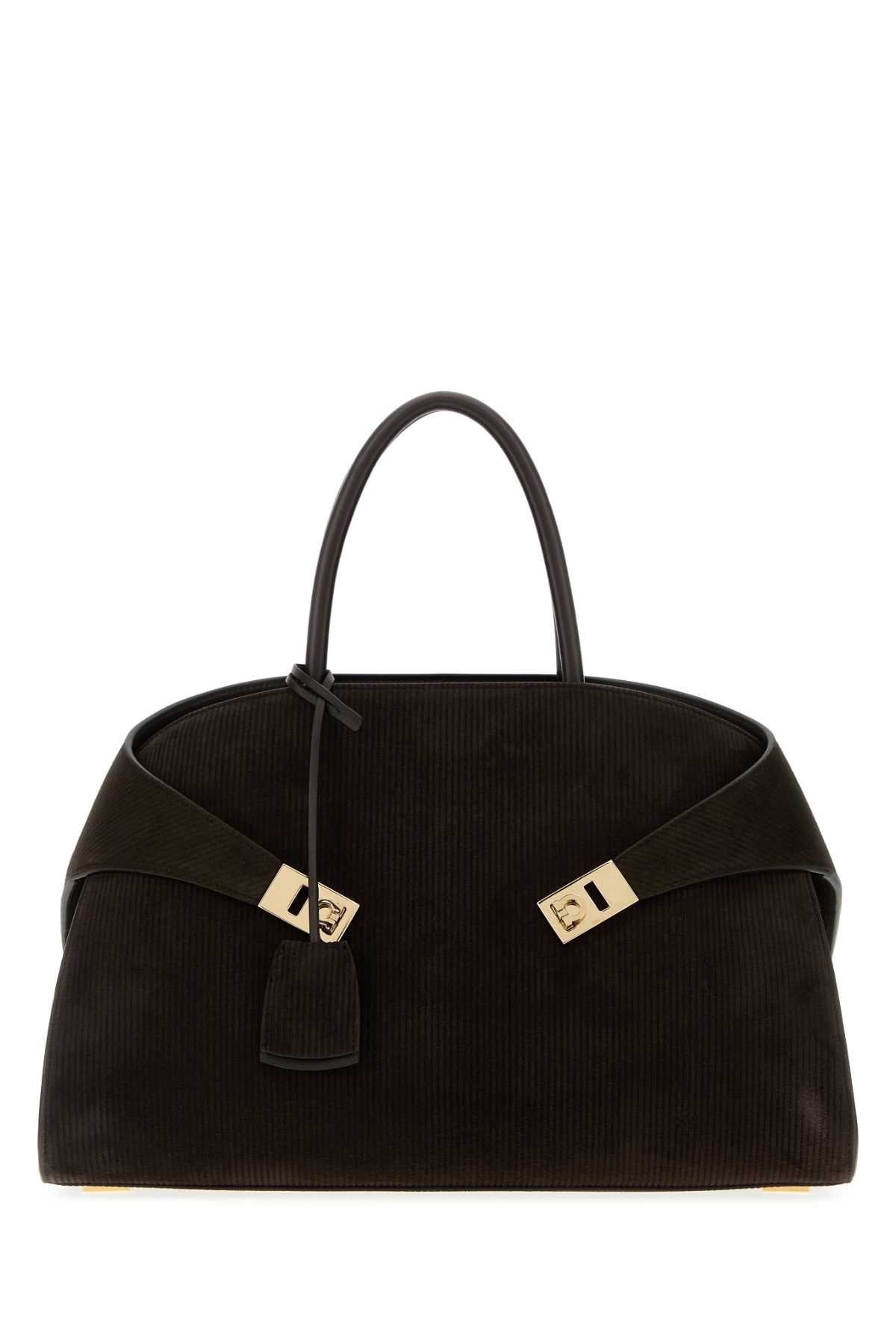 Ferragamo Hug Shoulder Bag — Brown