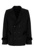 Random Identities Peacoat Coat — Black