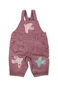 Stella Mccartney Kids Bird-Embroidered Cotton Dungaree — Pink