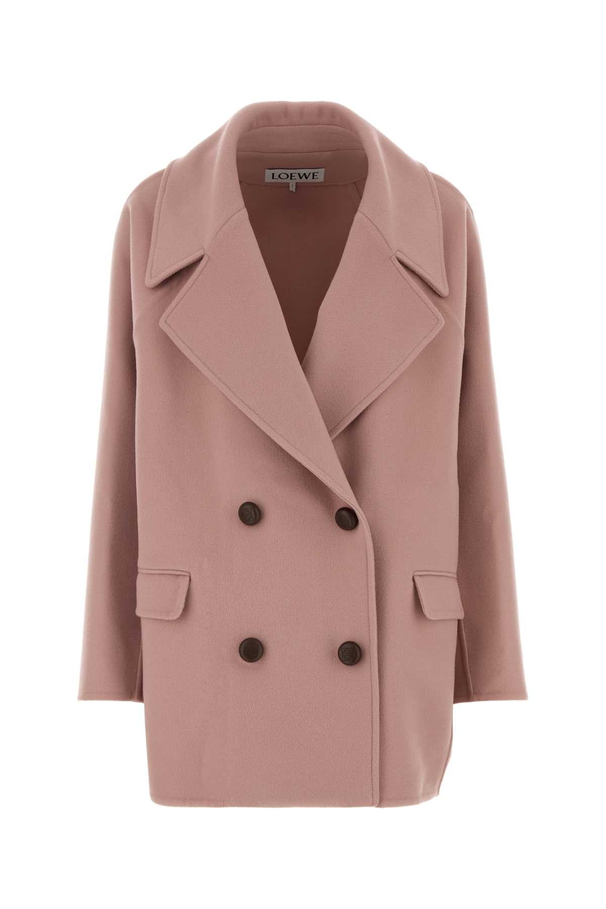 Loewe Wool Oversized Coat — Pink