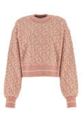 Palm Angels Embroidered Nylon Blend Sweater — Beige
