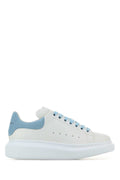Alexander McQueen Leather and Suede Low-Top Sneaker — White