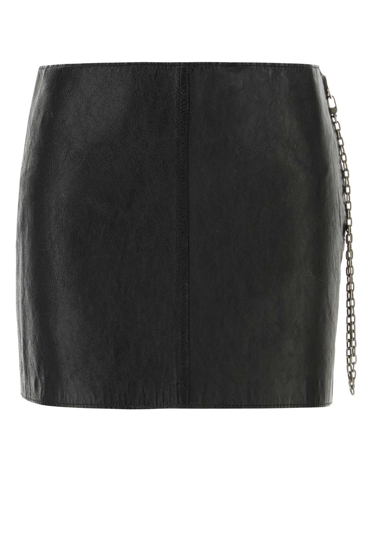 Alexander Wang Leather Skirt — Black