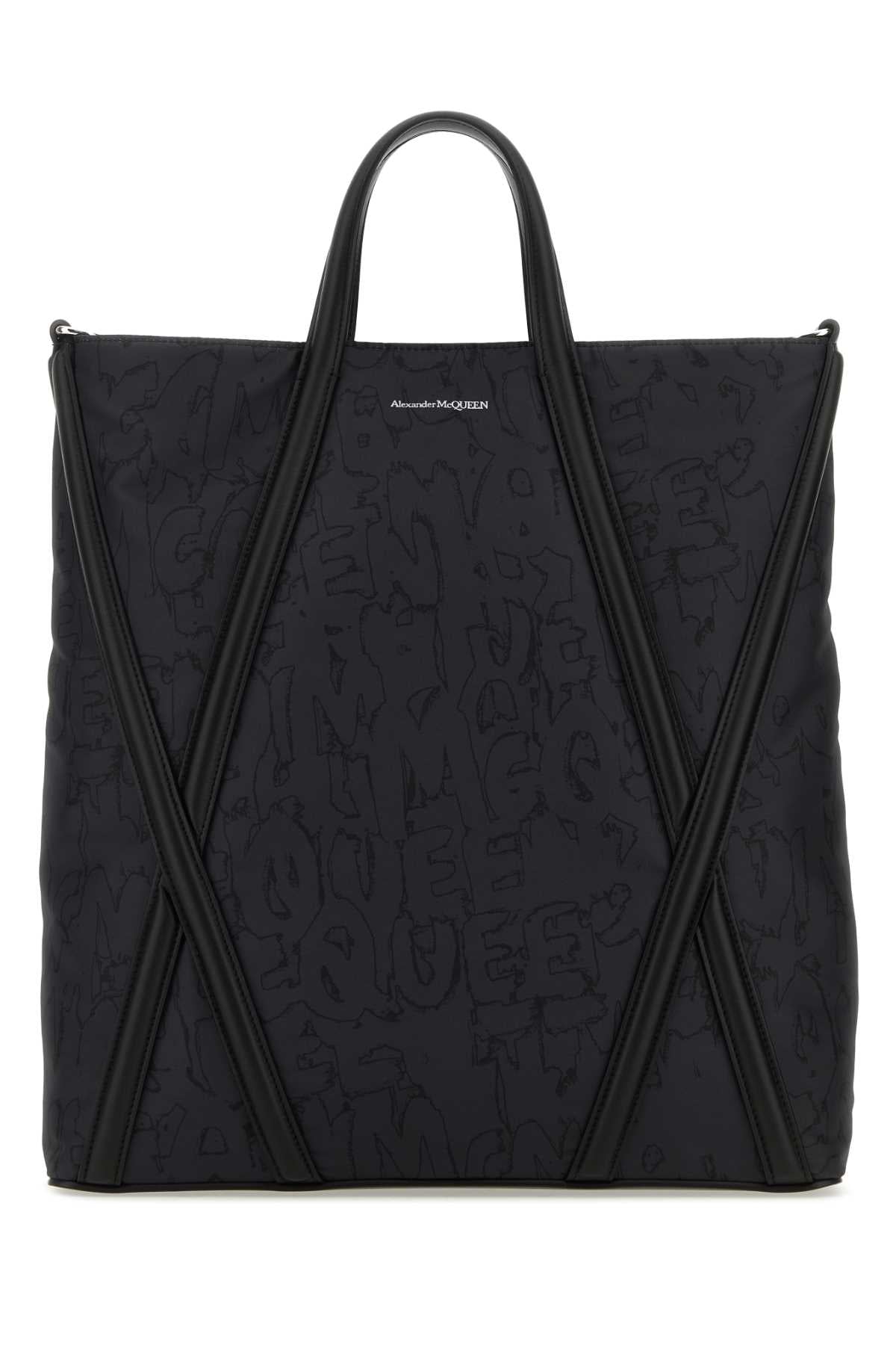 Alexander McQueen Nylon Harness Tote Bag — Black