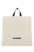 Jil Sander Sand Canvas Tote Bag — Beige