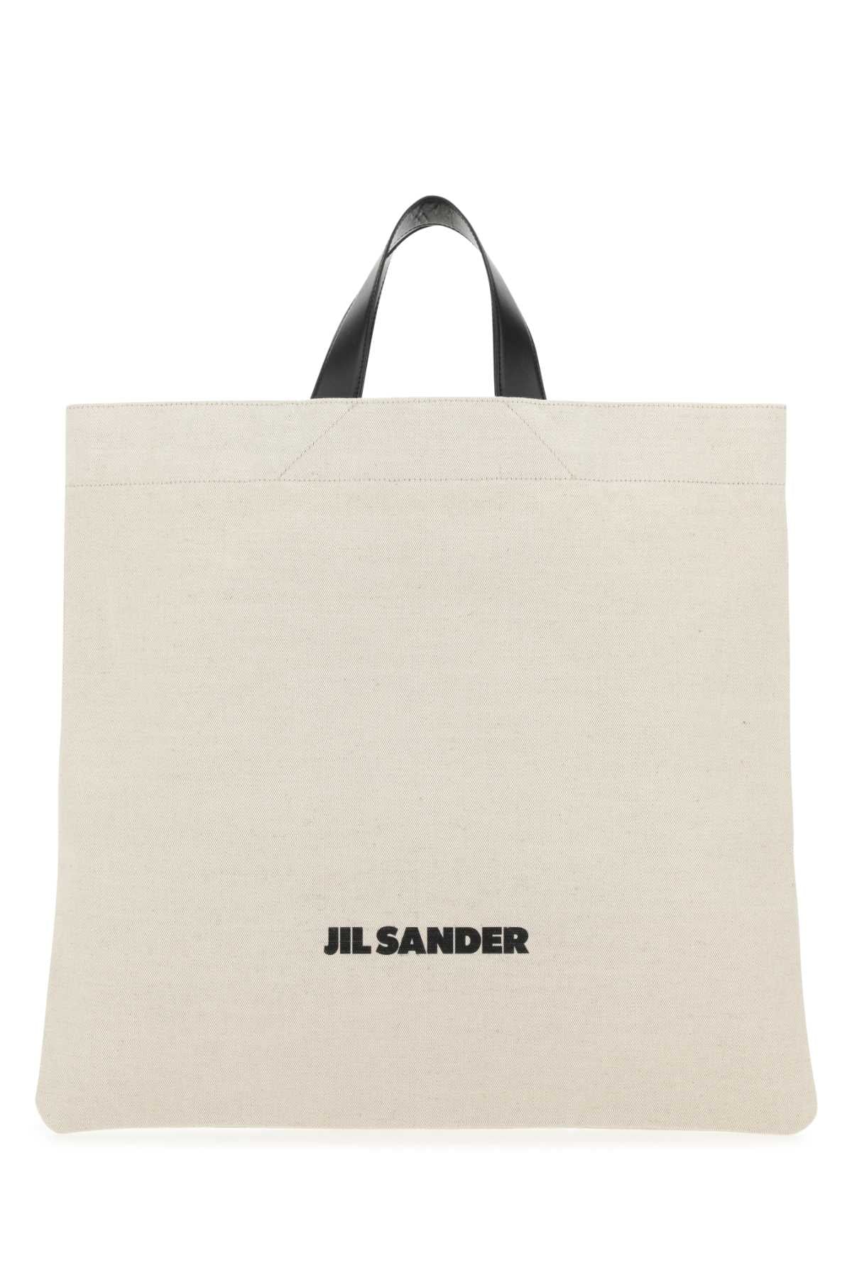 Jil Sander Sand Canvas Tote Bag — Beige