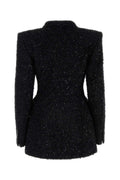Balenciaga Bouclé Wool Blend Jacket — Black