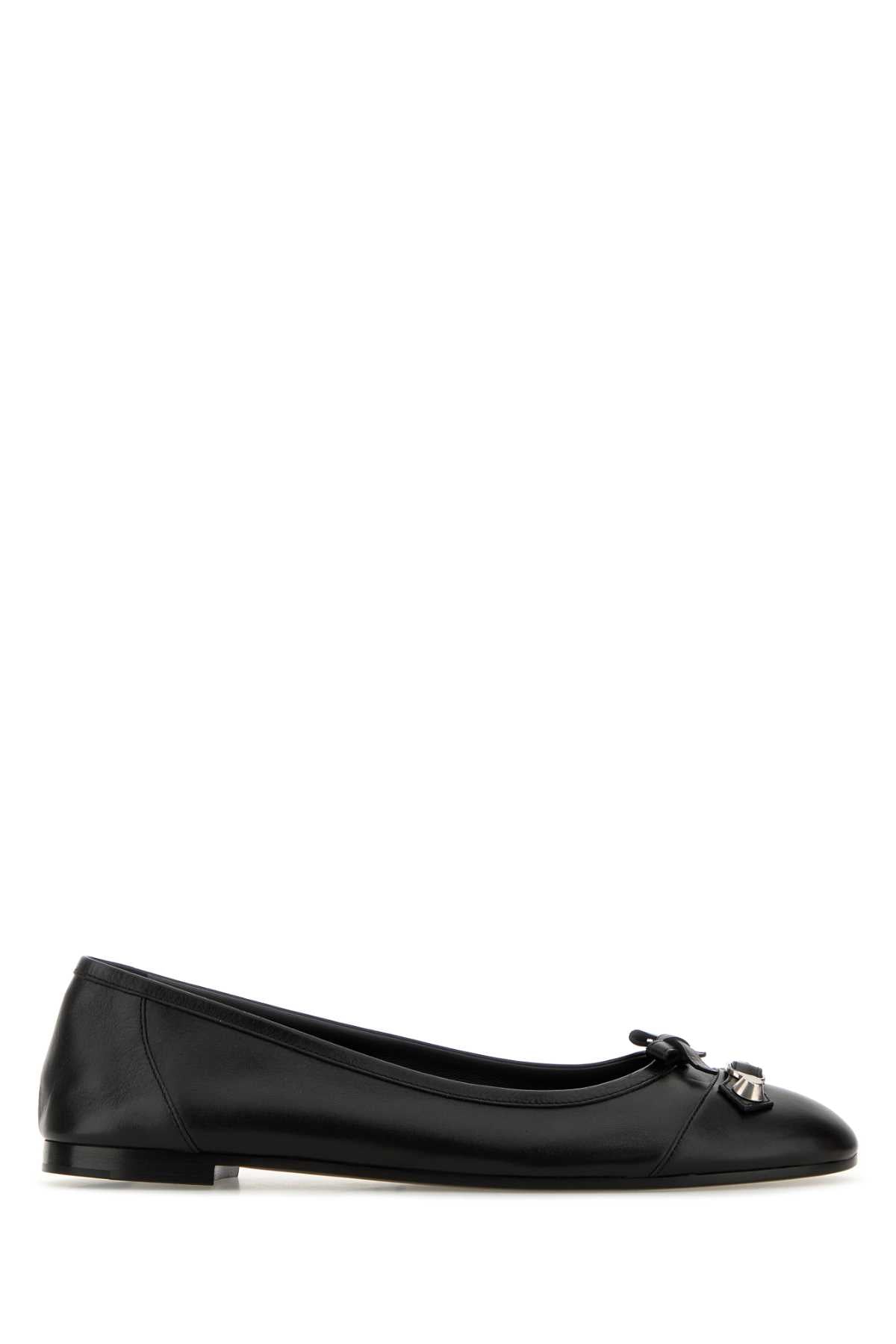 Balenciaga City Up Ballet Flat — Black