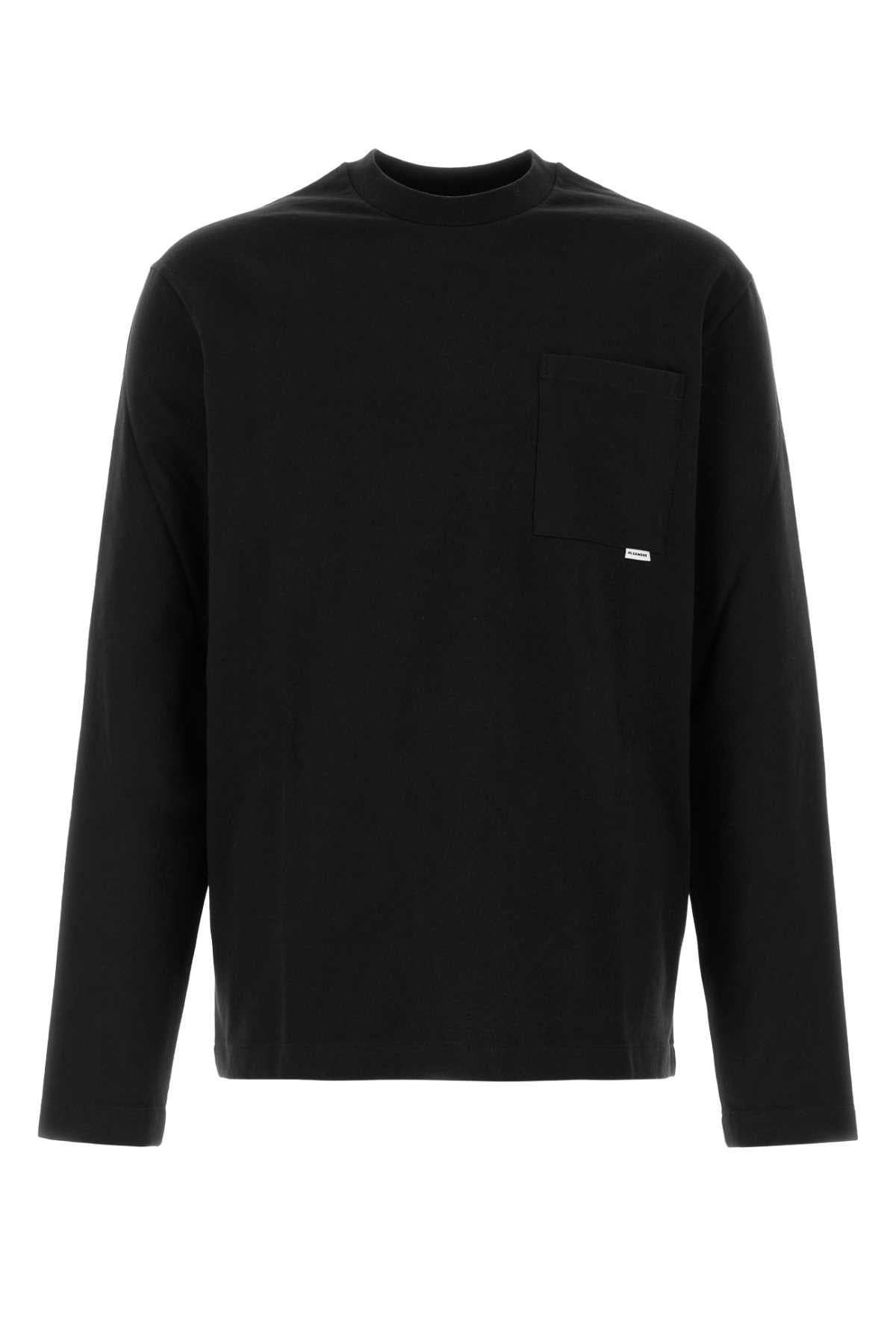 Jil Sander Long-Sleeve Pocket T-Shirt — Black