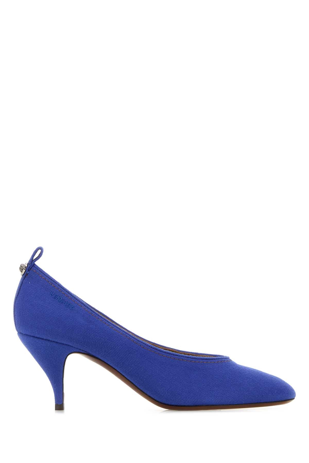 Versace Fabric Pump — Blue