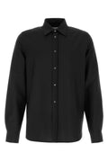 Jil Sander Virgin Wool and Mohair Blend Shirt — Black
