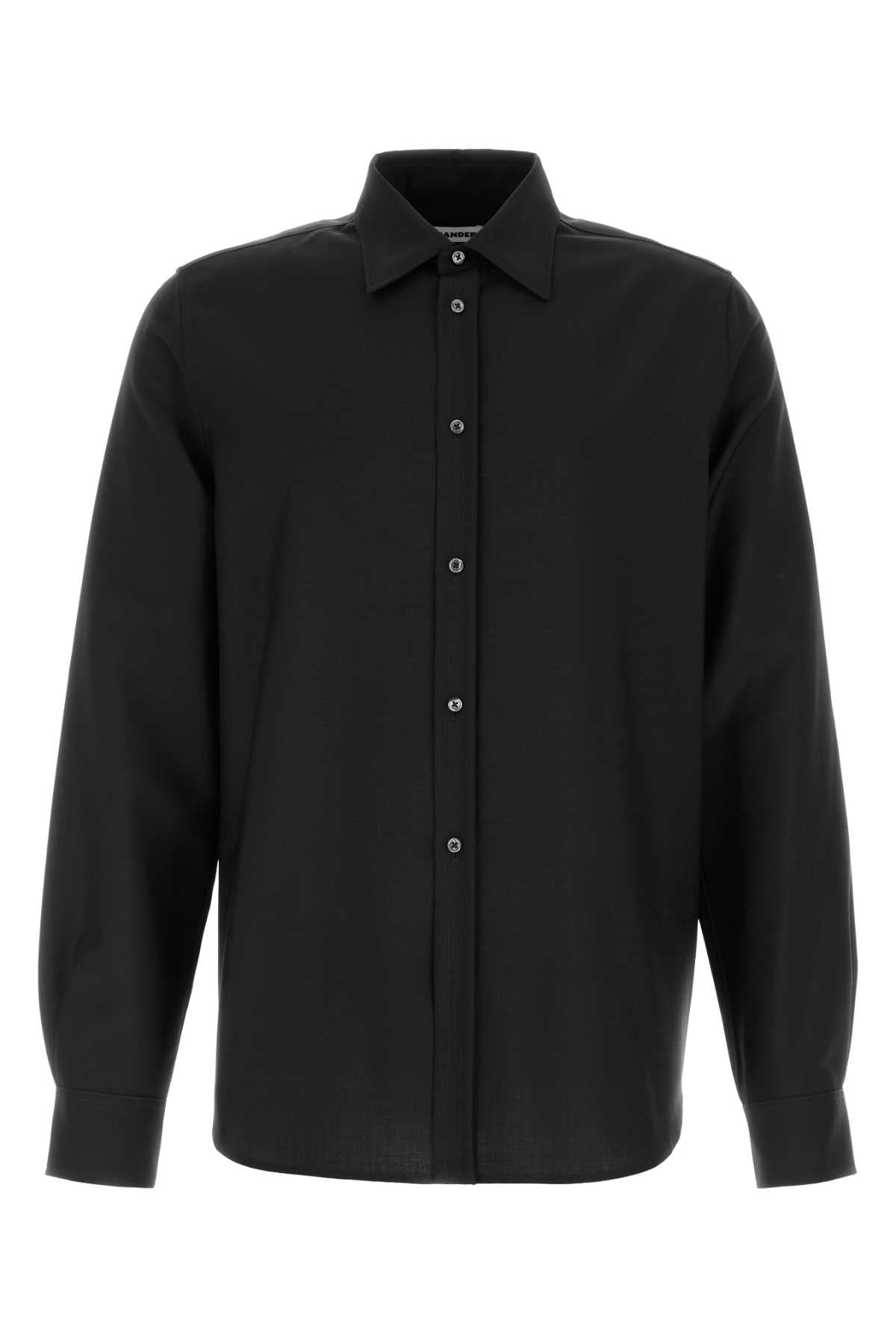 Jil Sander Virgin Wool and Mohair Blend Shirt — Black